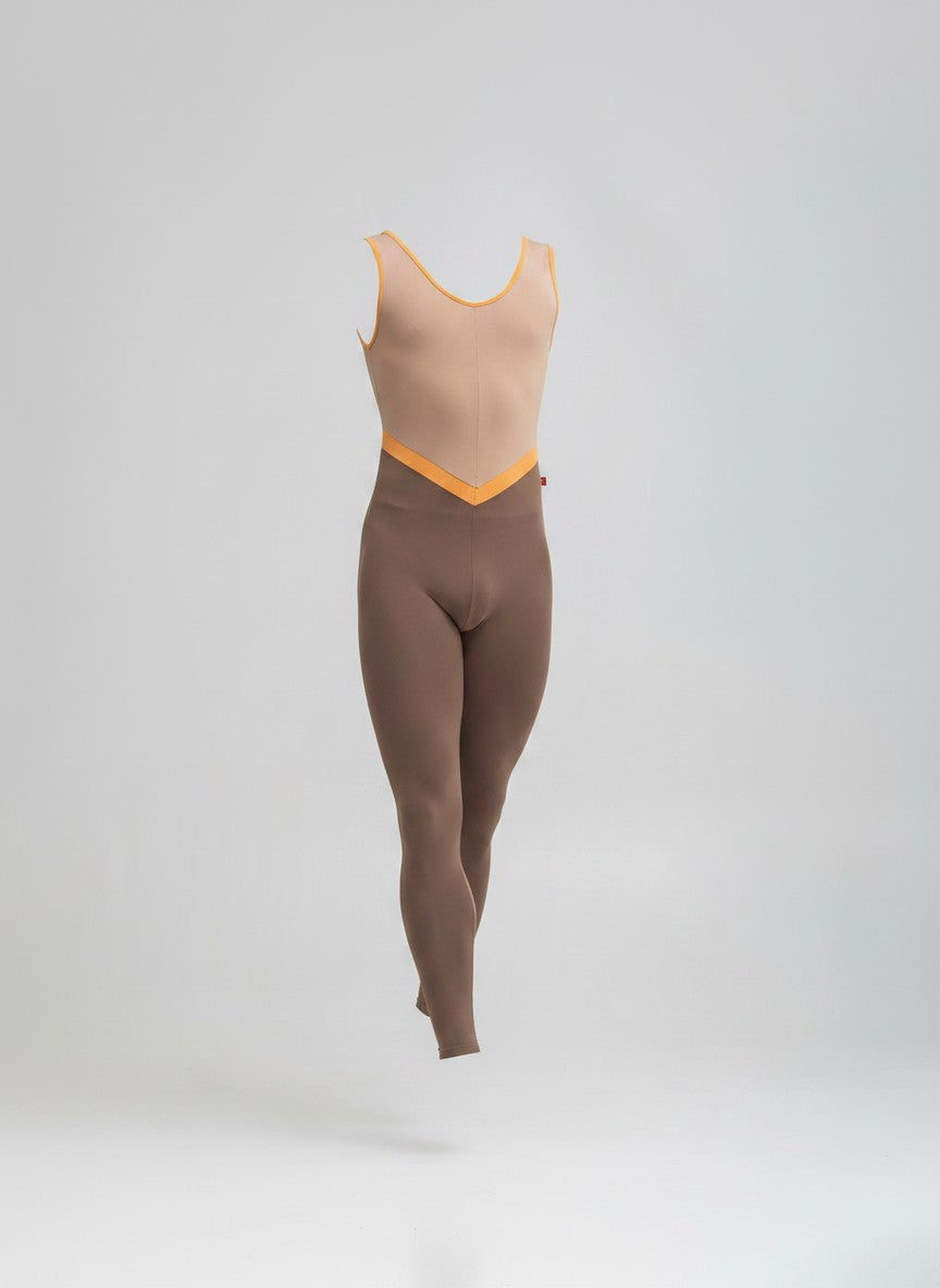 V-Stride Unitard - CARAMEL