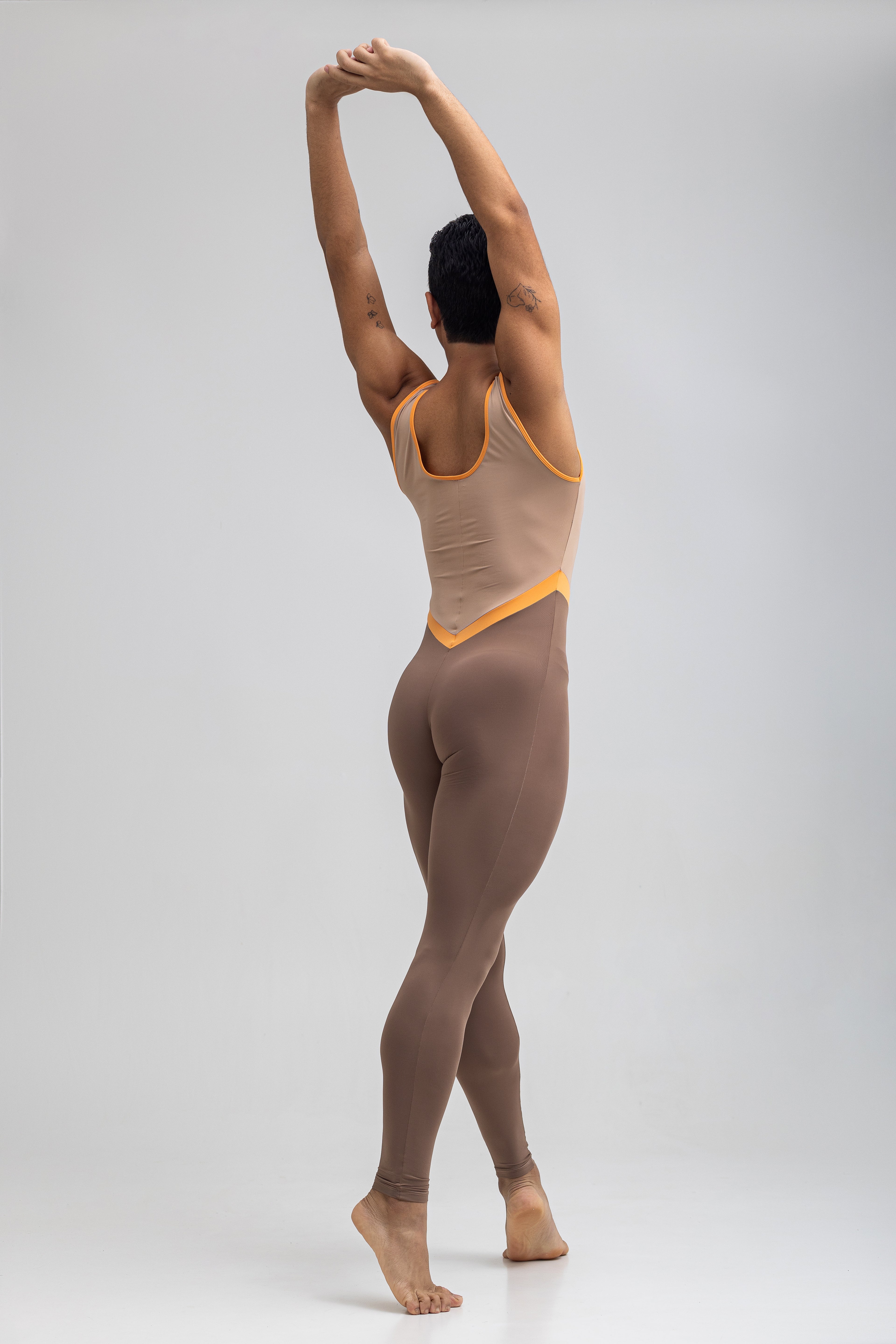 V-Stride Unitard - CARAMEL