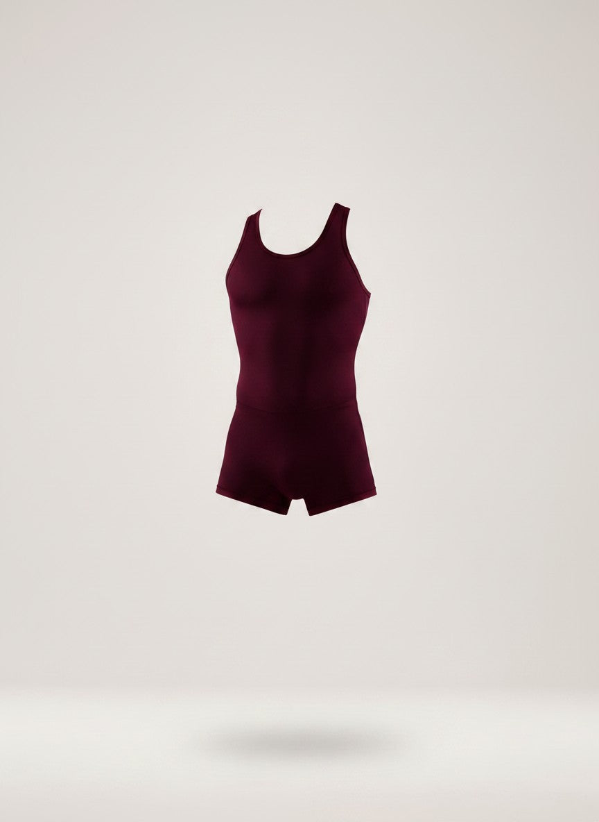 Microfiber Classic Biketard - MERLOT