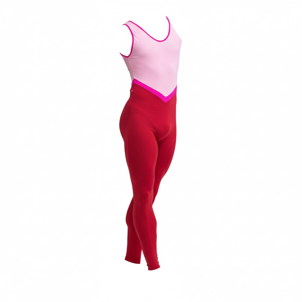 V-Stride Unitard - BUBBLEGUM